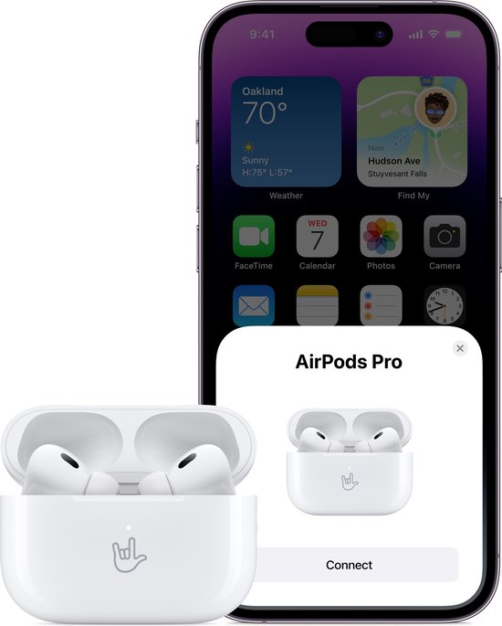 Apple AirPods Pro 2 MagSafe case open – 30 uur batterij Find My