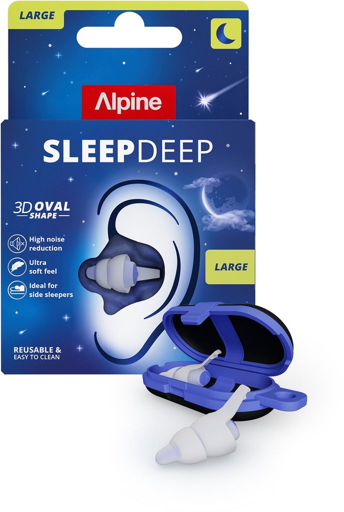 Verpakking van Alpine SleepDeep, gekozen als beste oortjes voor slapen