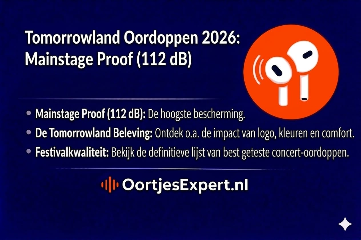 Tomorrowland oordoppen Loop Experience 2 17 dB mainstage 112 dB demping Caption: Officiële collab €29,95 Bol.com - XS tips festival proof