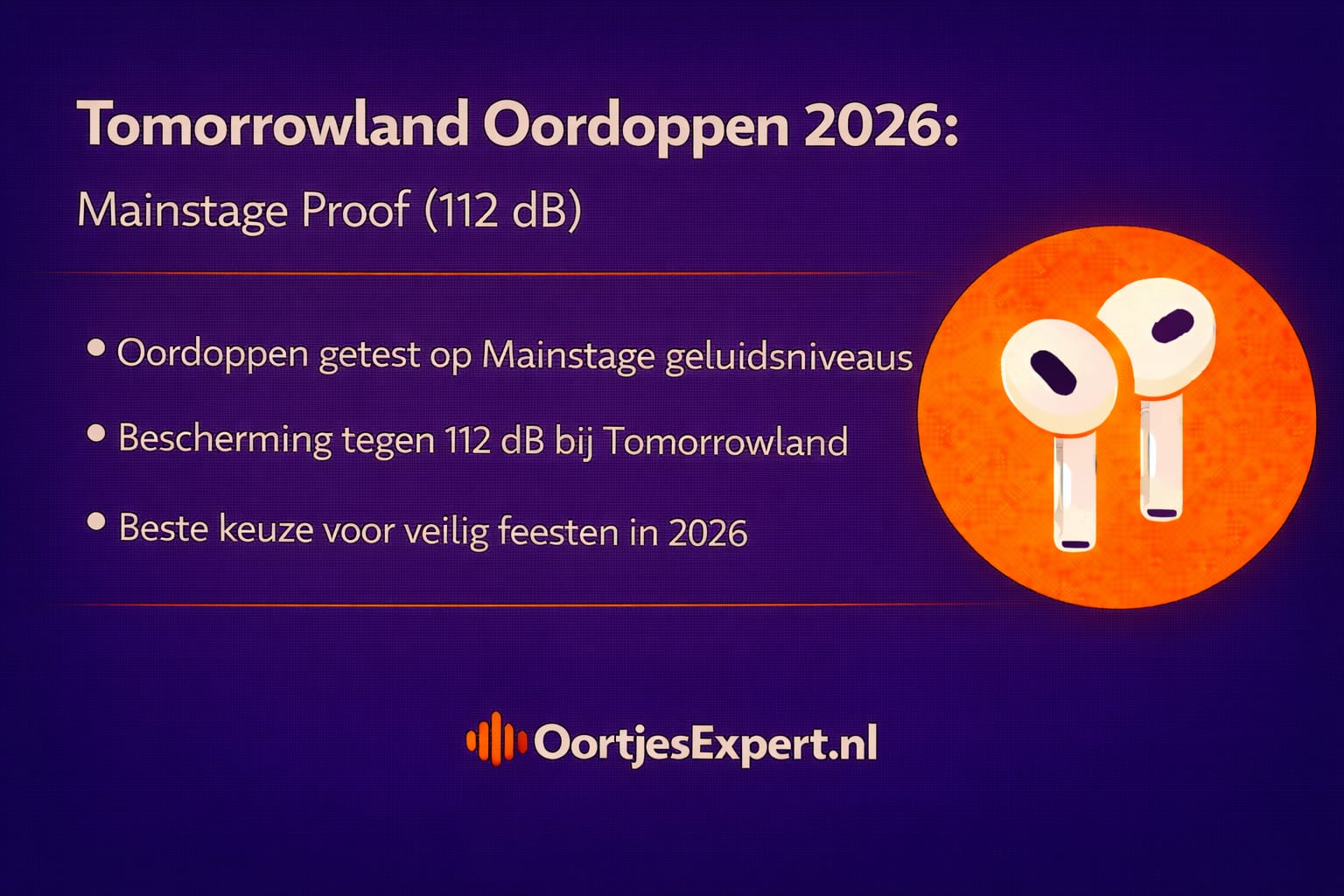 Tomorrowland oordoppen Loop Experience 2 17 dB mainstage 112 dB demping Caption: Officiële collab €29,95 Bol.com - XS tips festival proof