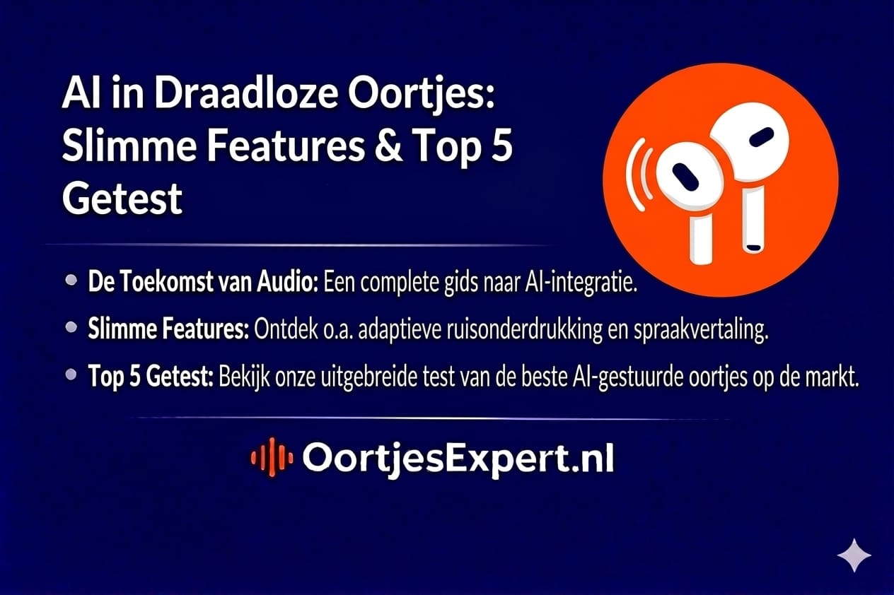 Top 5 beste AI draadloze oortjes 2026 getest - adaptieve ANC en AI features | OortjesExpert.nl