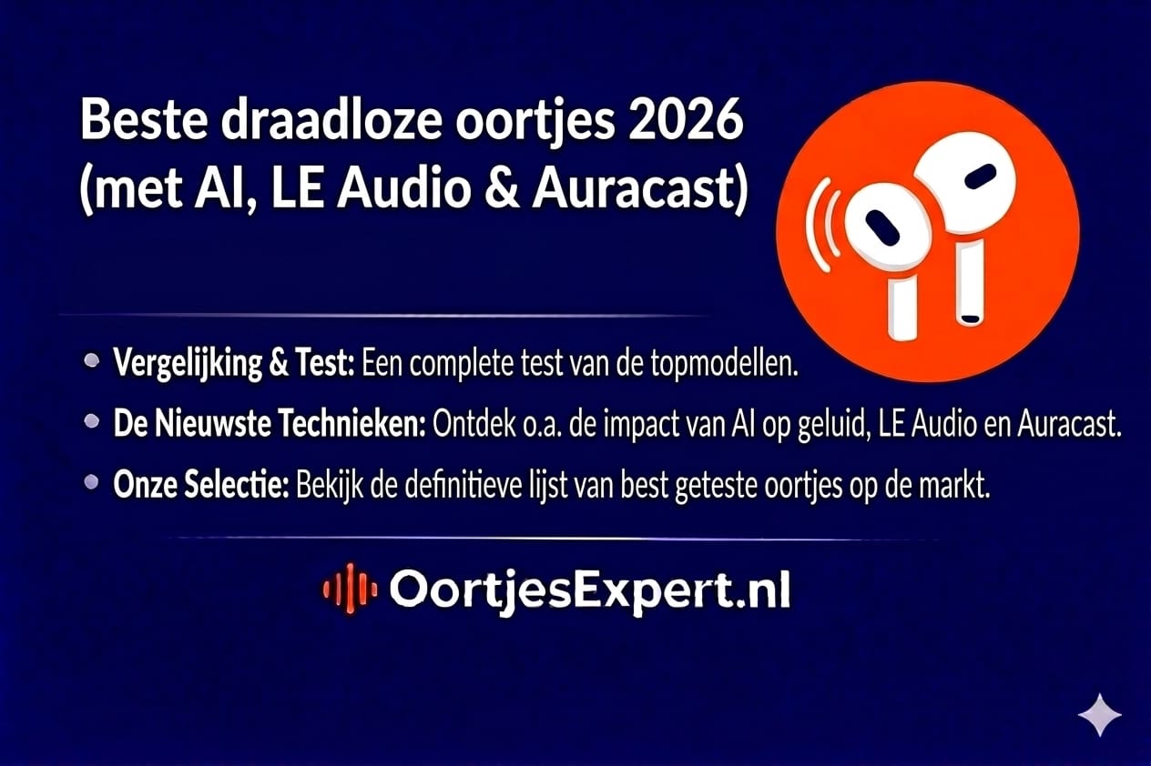 Beste draadloze oortjes 2026 met AI LE Audio Auracast top 5 getest