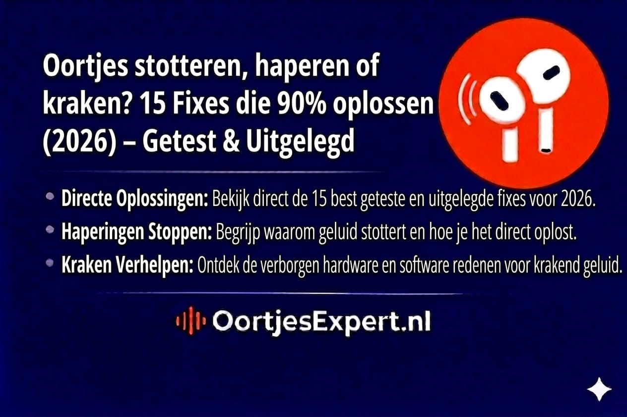 Draadloze oortjes met storend stotteren haperen kraken effect – 15 fixes getest voor 90% oplossing 2026