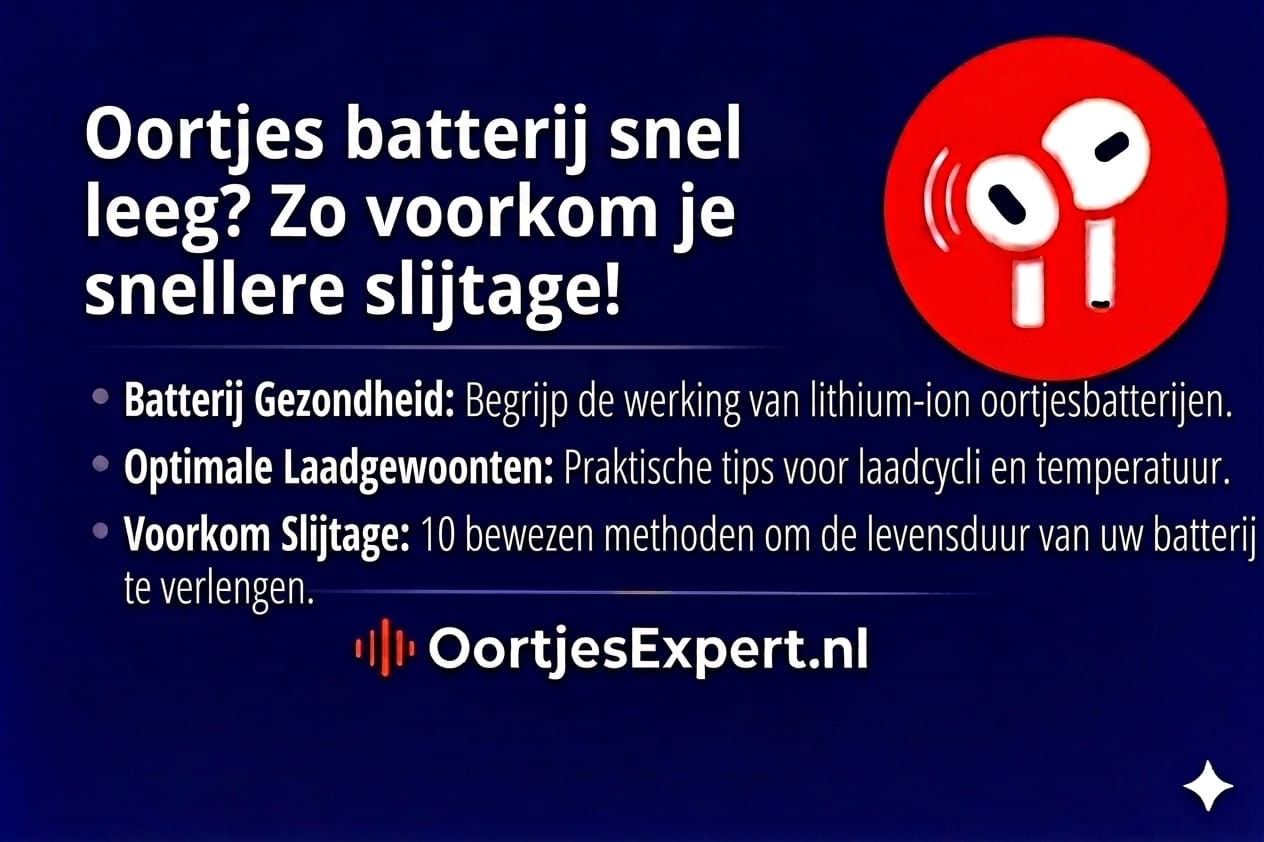 Waarom de Batterij van je Oortjes na een Jaar Waardeloos Lijkt | En hoe je dat voorkomt (2026)