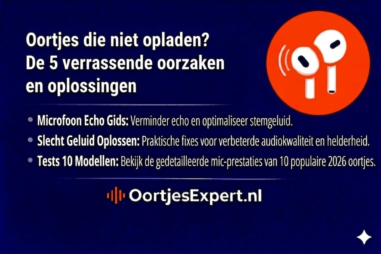 Oortjes die niet opladen – oorzaken en oplossingen 2026