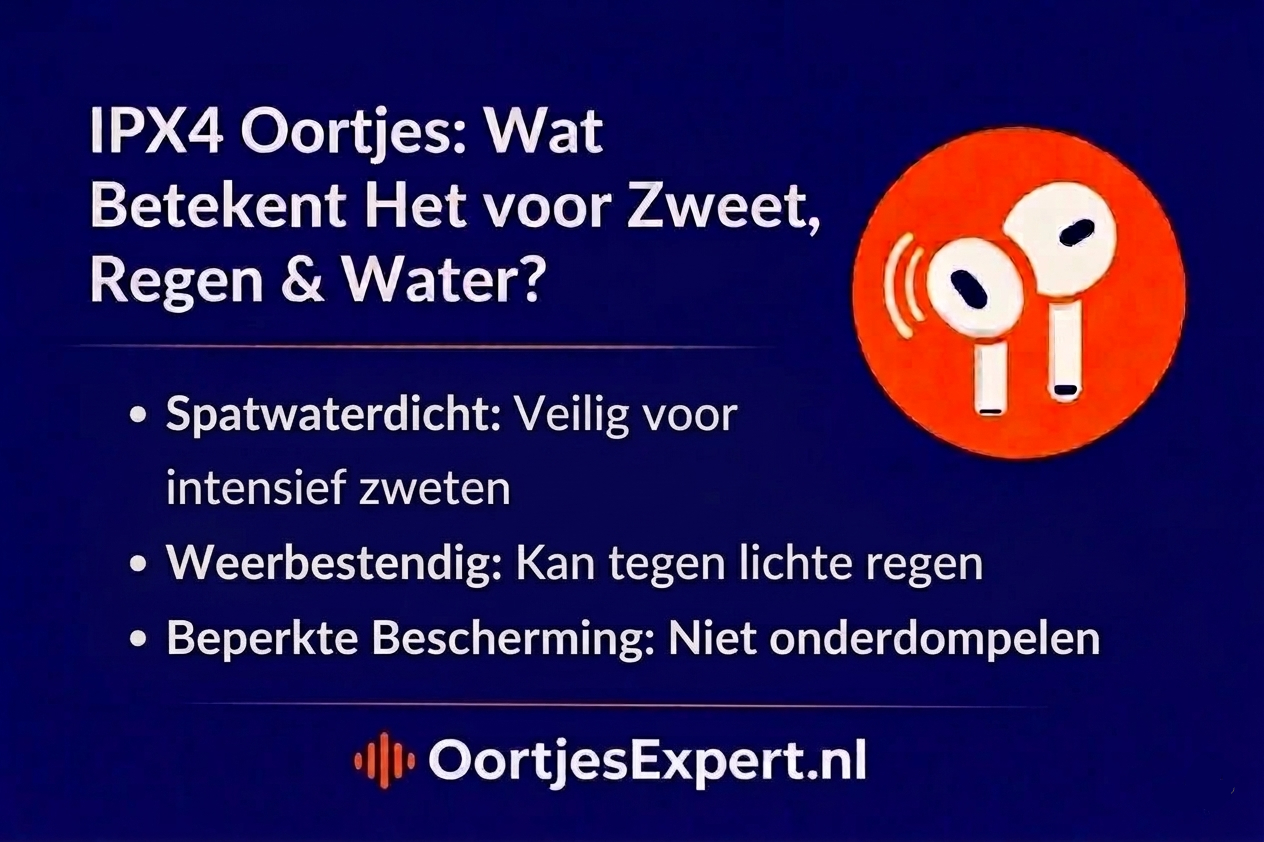 IPX4, IPX5 en IPX7 waterbestendige oortjes | OortjesExpert.nl
